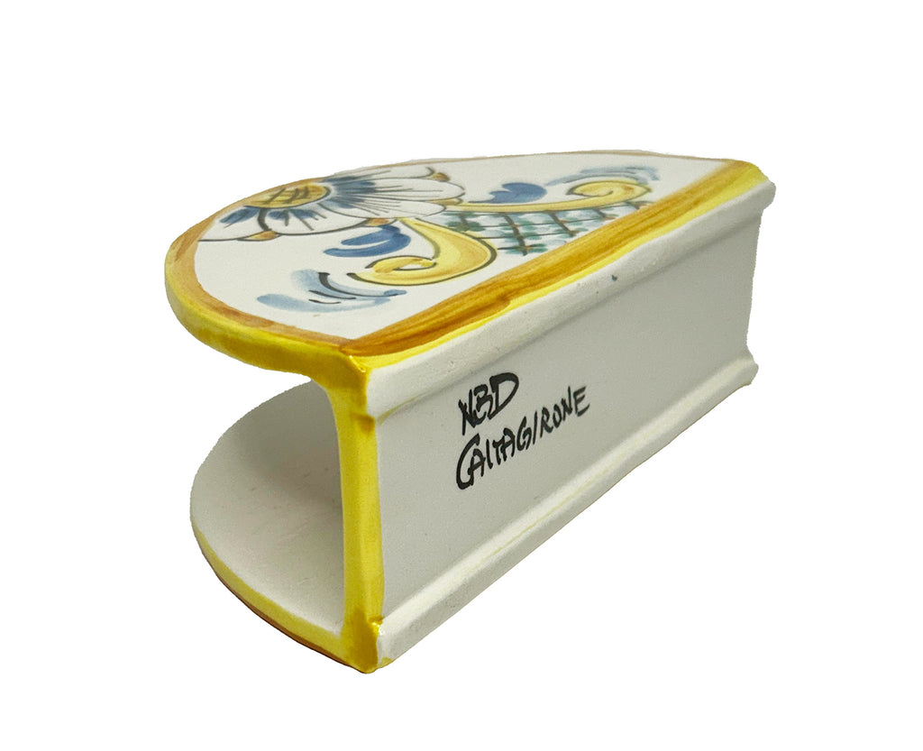 Portatovaglioli Mezza Luna in Ceramica Siciliana di Caltagirone (02)