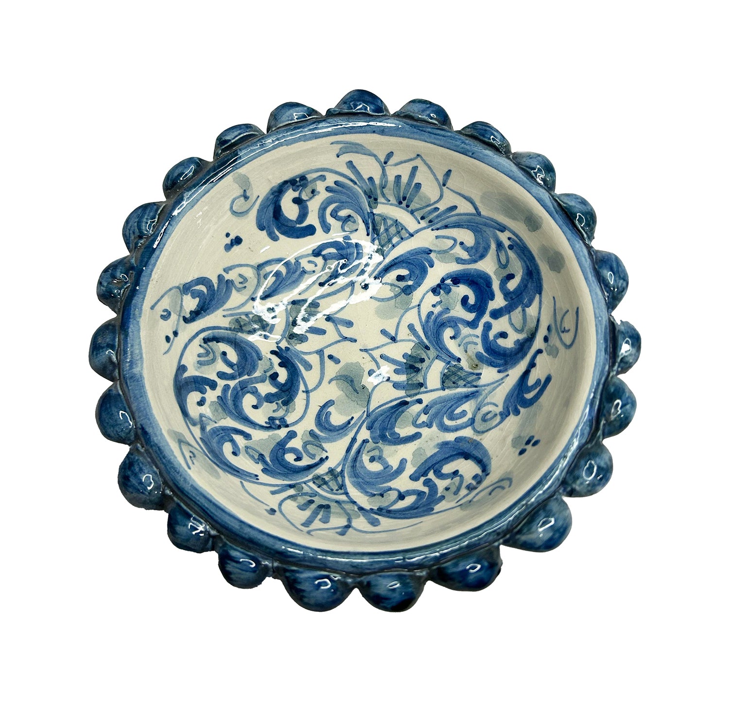 Ciotola Pigna Decorativa in Ceramica di Caltagirone Decorata a Mano 05