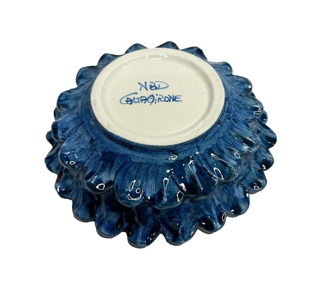Decorative Pinecone Bowl in Caltagirone Ceramic Hand-Decorated 05
