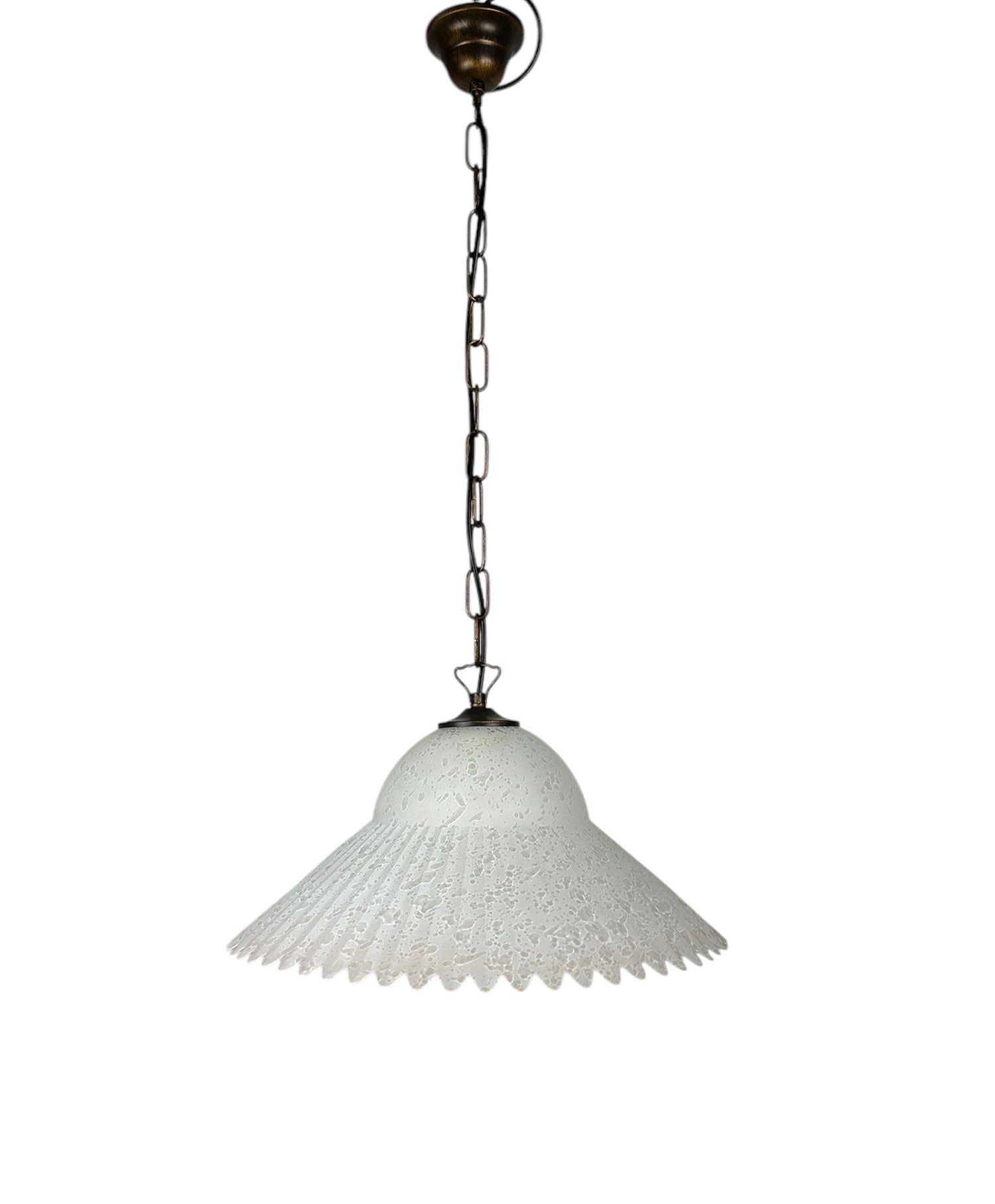 Lampadario a Sospensione Ingresso Classico in Vetro, 1 Luce, per Cucina, Bagno, Camera, Soggiorno, Scala, Corridoio art. zoe (ROSA)