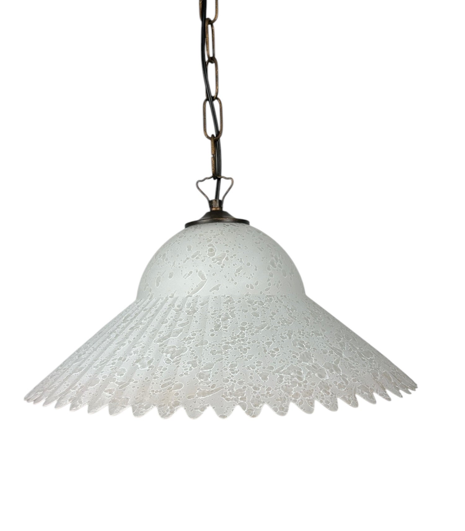 Lampadario a Sospensione Ingresso Classico in Vetro, 1 Luce, per Cucina, Bagno, Camera, Soggiorno, Scala, Corridoio art. zoe (ROSA)