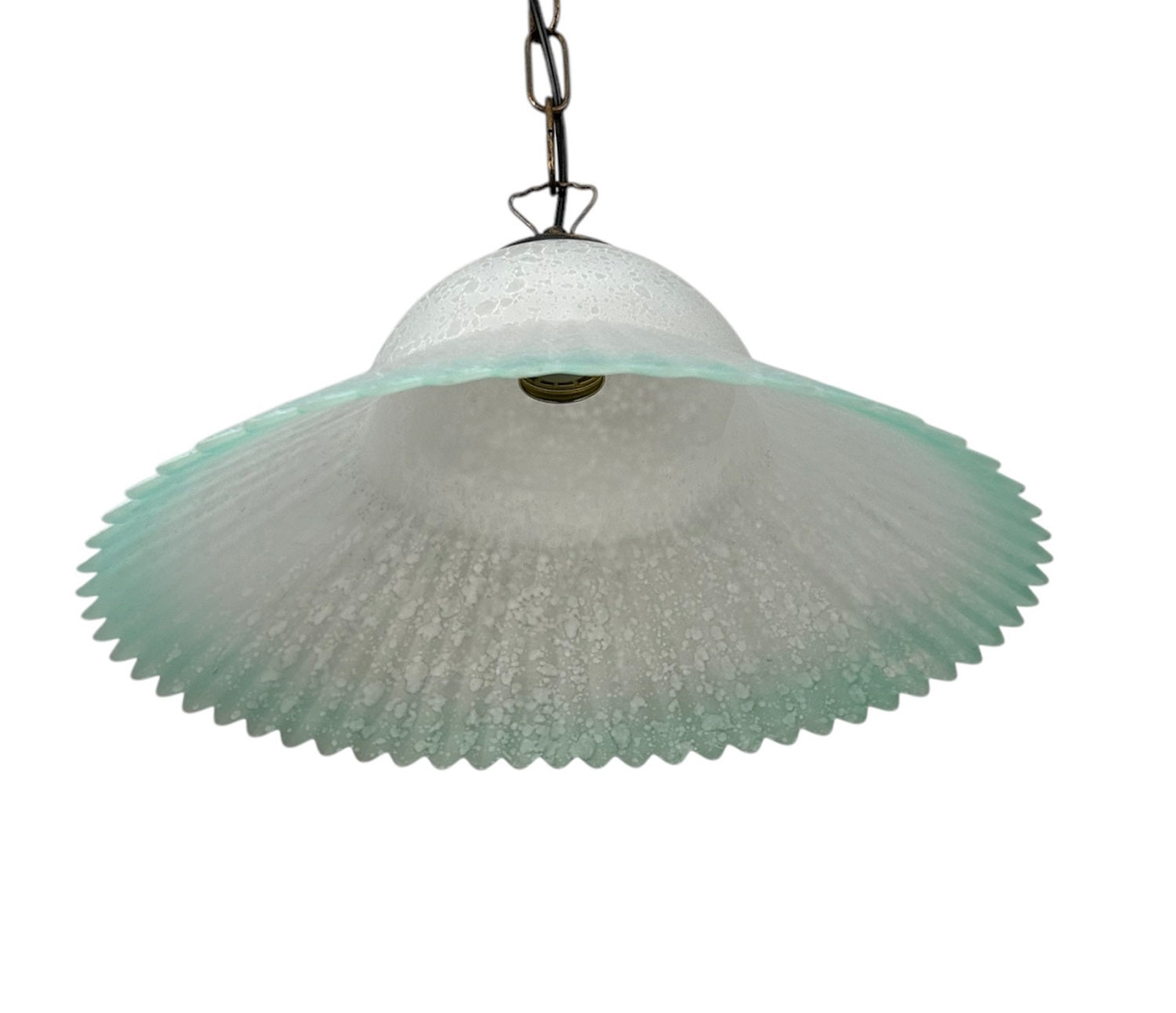 Lampadario a Sospensione Ingresso Classico in Vetro, 1 Luce, per Cucina, Bagno, Camera, Soggiorno, Scala, Corridoio art. zoe (VERDE)