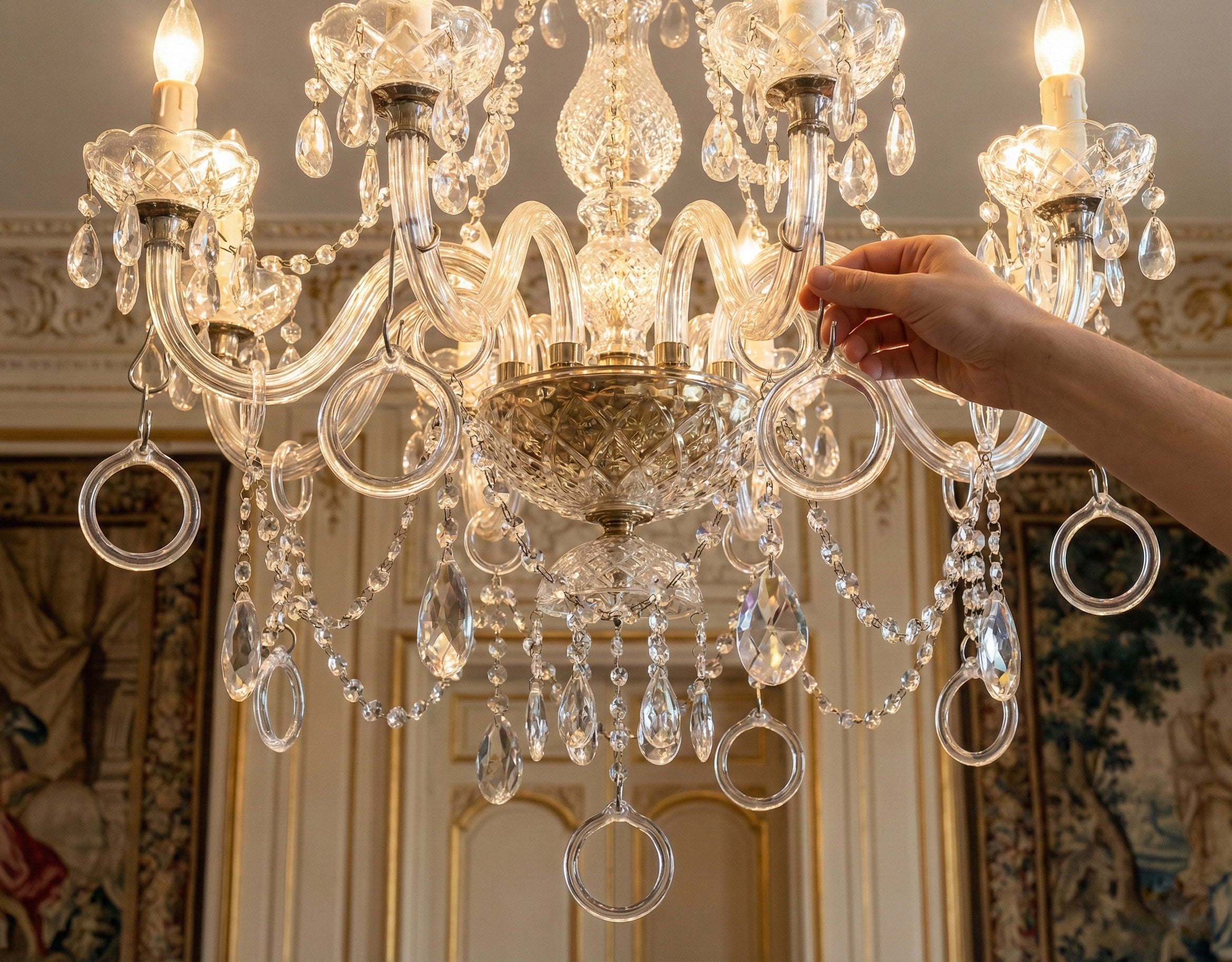Set 10 pezzi anello in cristallo per lampadario applique ricambio lampadario applique