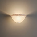 Applique Classica in Vetro, Lampada da Parete a Mezzaluna, 1 Luce, per Bagno, Camera, Soggiorno, Cucina, Scala, Corridoio art. goccia rosa