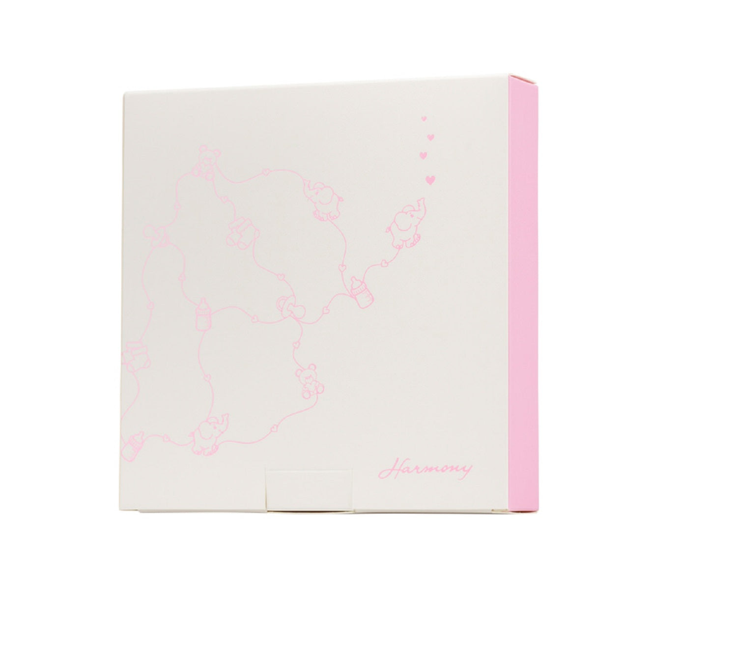 Bomboniera nascita battesimo portafoto con orsetto in legno rosa e bianco harmony ARNB24018