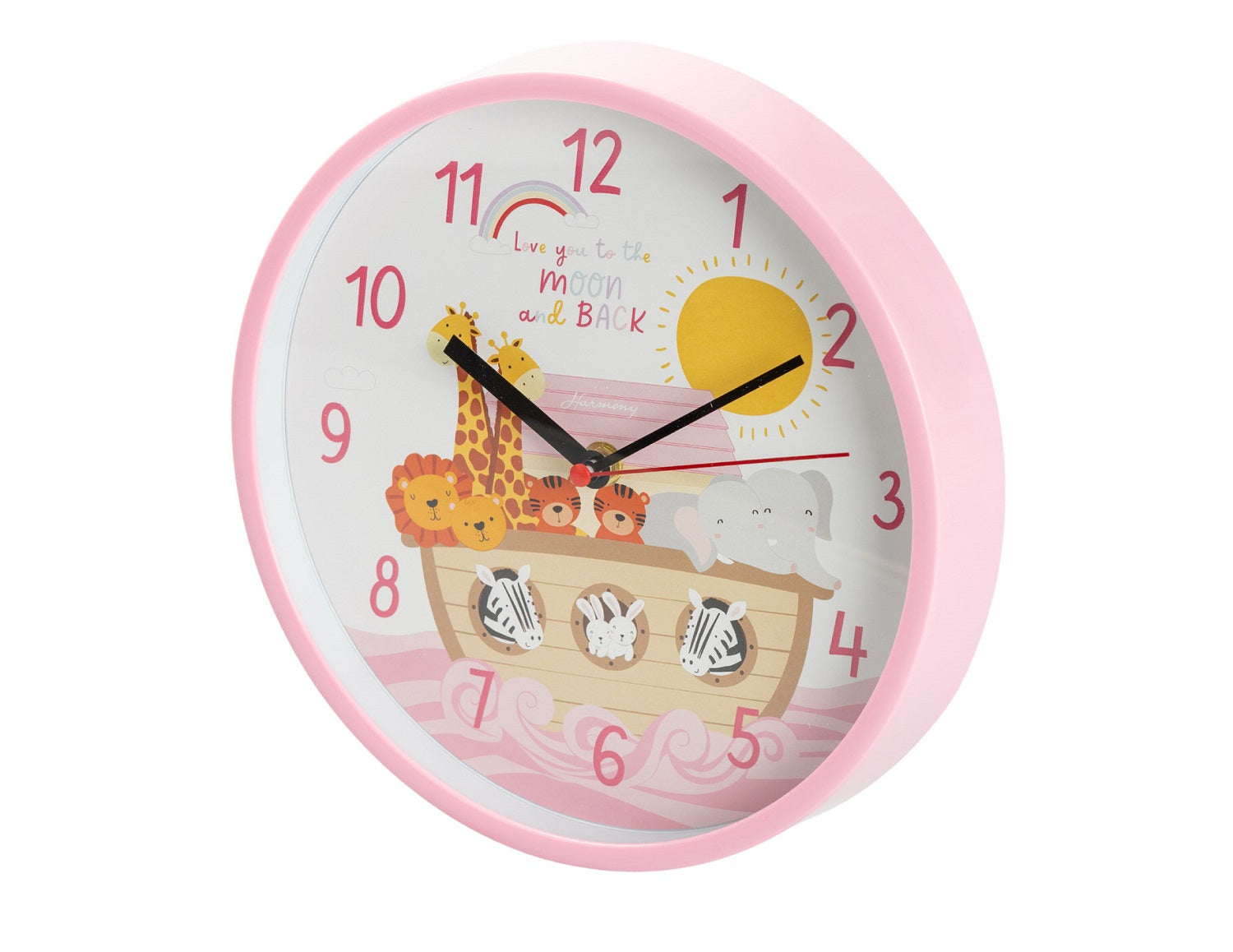 Orologio rosa per bimba arca di noè bomboniera per nascita, battesimo, Harmony ARNB26054