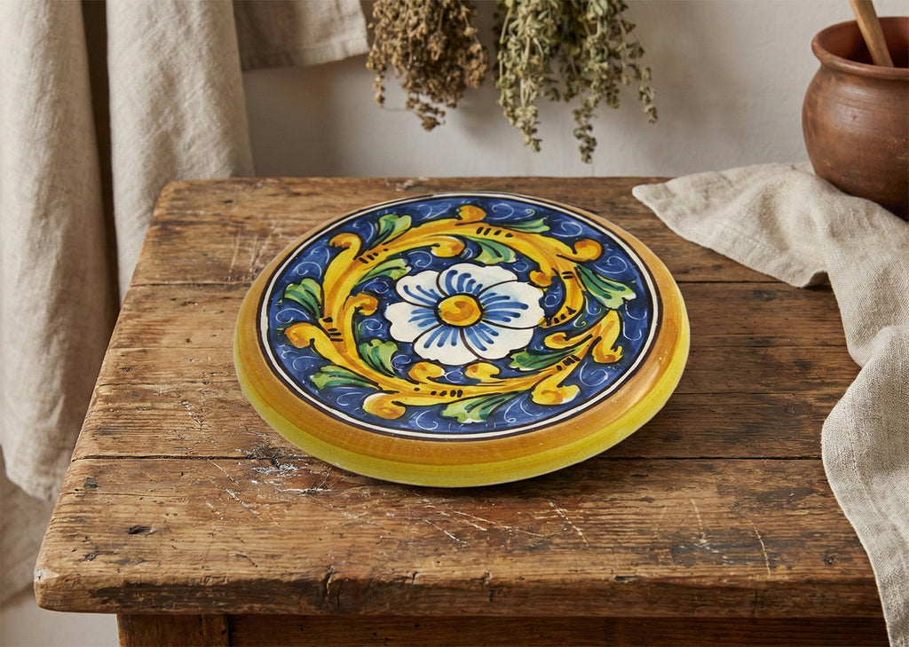 Sottopentola in ceramica decorata a mano da ceramisti siciliani barocco art 19