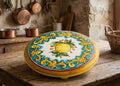 Sottopentola in ceramica decorata a mano da ceramisti siciliani limoni art 19
