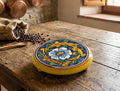 Porta caffettiera in ceramica decorata a mano da ceramisti siciliani barocco art 20