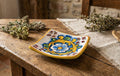 Svuotatasche in ceramica decorata a mano da ceramisti siciliani barocco art 21