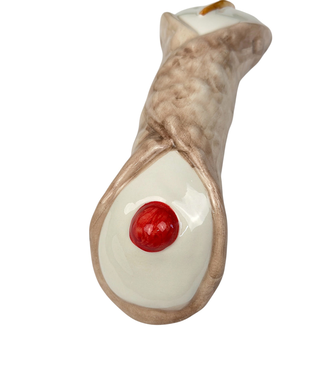 Cannolo Siciliano Grande in ceramica di Caltagirone tipico dolce siculo realizzato a mano
