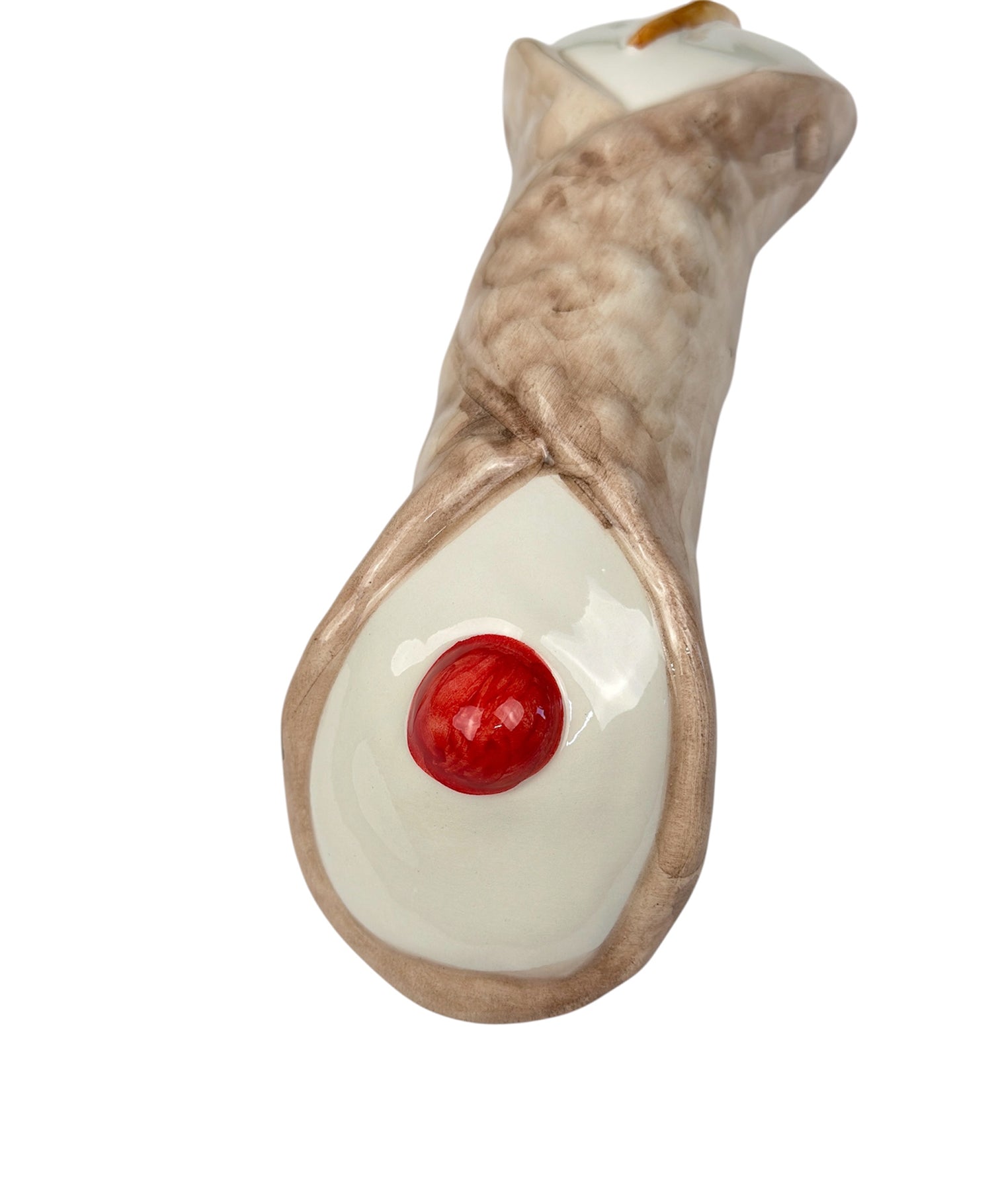 Cannolo Siciliano Grande in ceramica di Caltagirone tipico dolce siculo realizzato a mano