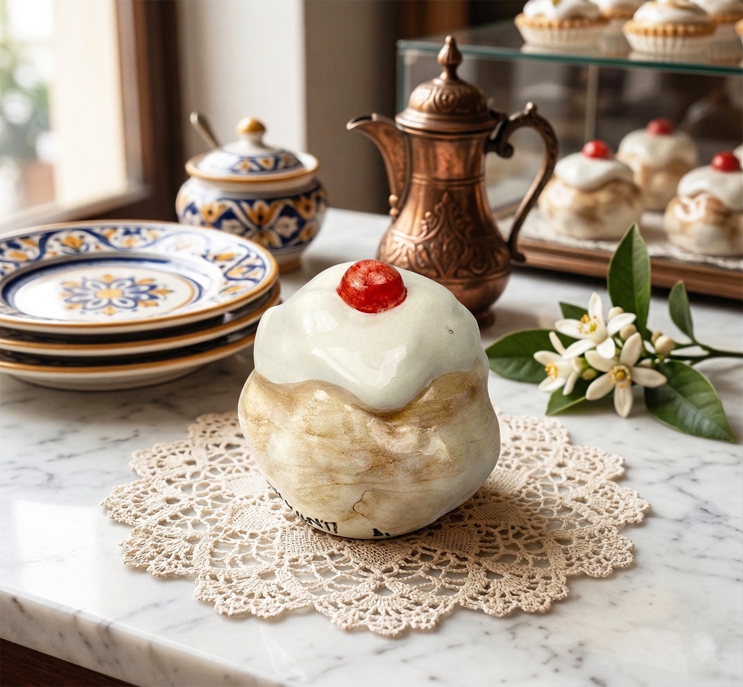 Dolce Siciliano in ceramica di Caltagirone tipico dolce siculo realizzato a mano