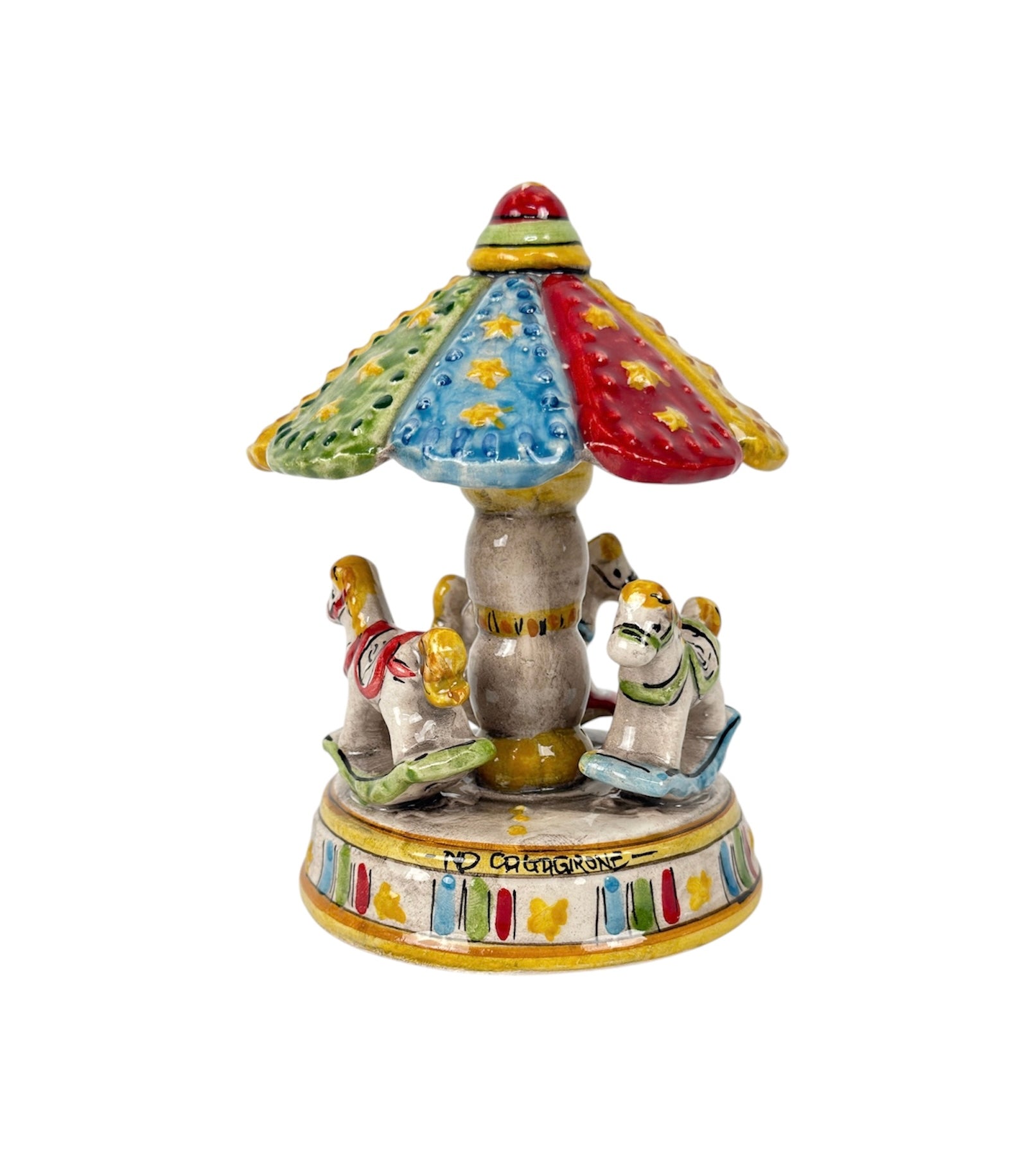 Giostrina in ceramica siciliana di Caltagirone realizzata a mano