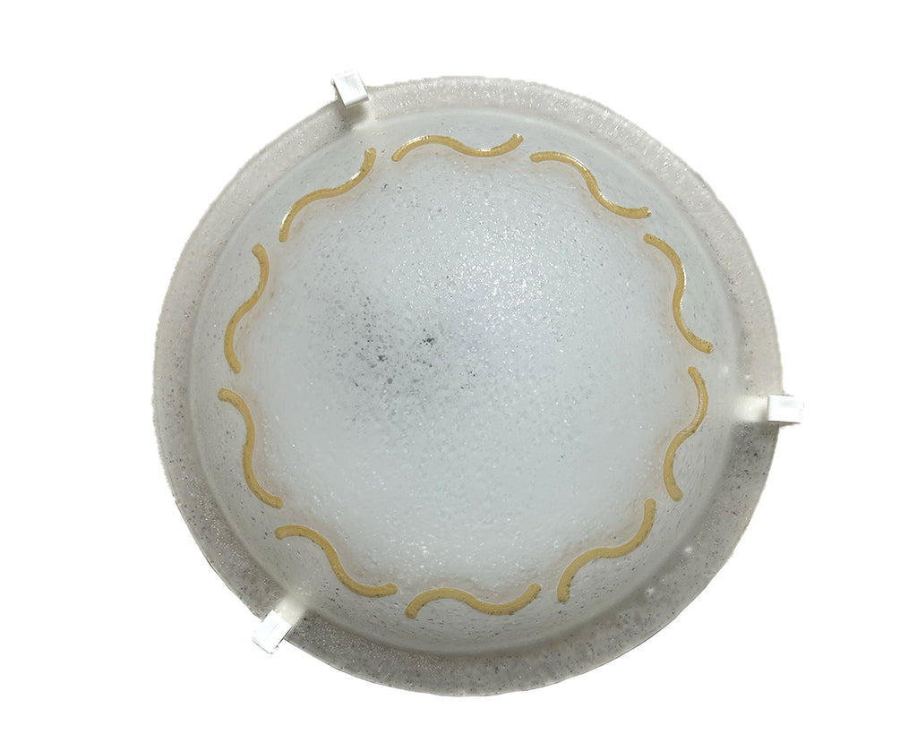 Plafoniera da soffitto classica in vetro rotonda decorata marea camera da letto, sala da pranzo, cucina, bagno, ingresso D 30 cm