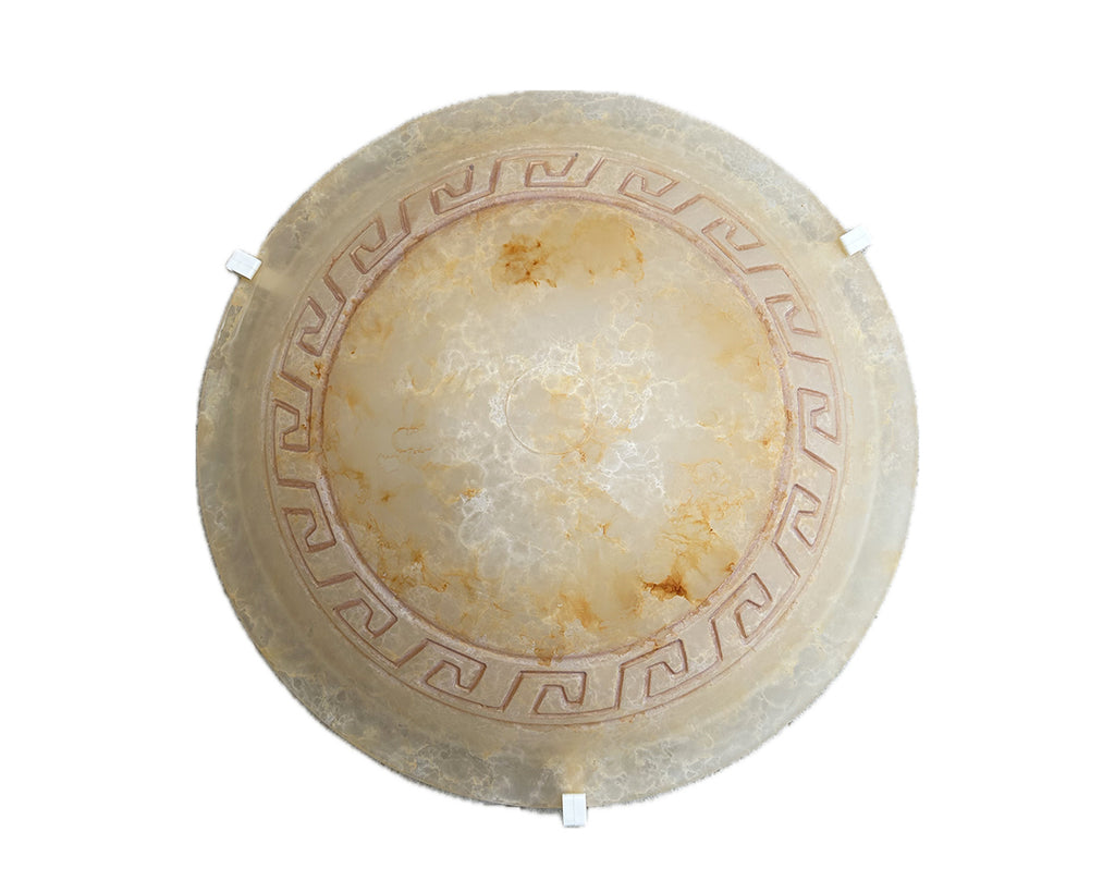 Plafoniera da soffitto classica in vetro rotonda decorata marmo camera da letto, sala da pranzo, cucina, bagno, ingresso D 40 cm