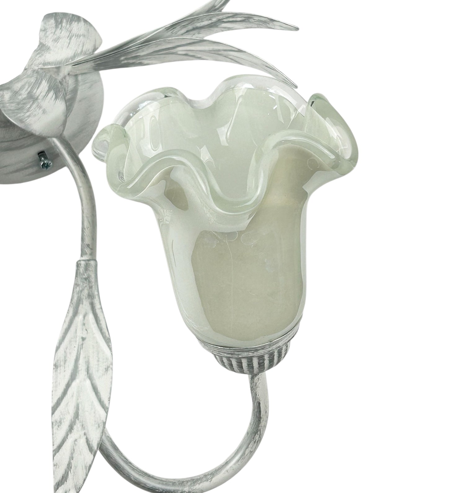 Plafoniera da soffitto moderna a 3 luci in ferro battuto e vetro realizzata artigianalmente coll. venere