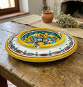 Posacenere rotondo in ceramica decorata a mano da ceramisti siciliani art. gomes