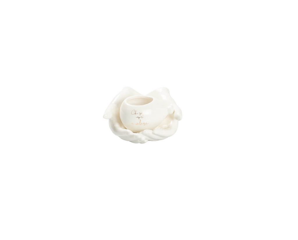 Porta candela mani con palloncino bomboniera per matrimonio,  battesimo, comunione, cresima Harmony