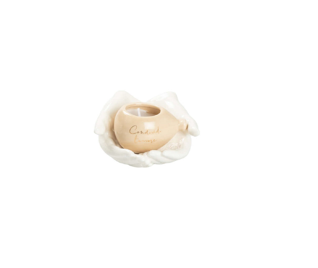 Porta candela mani con palloncino bomboniera per matrimonio,  battesimo, comunione, cresima Harmony