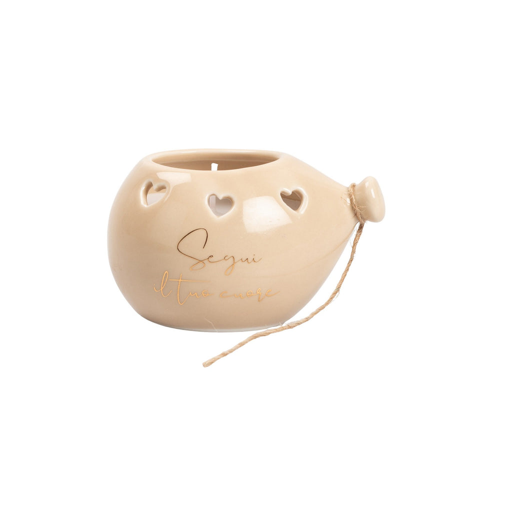 Porta candela palloncino tortora bomboniera per matrimonio, battesimo, comunione, cresima Harmony PRCM26148