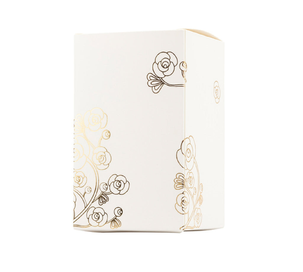 Bomboniera matrimonio scatola in porcellana bianca con candela profumata harmony PRMT24008
