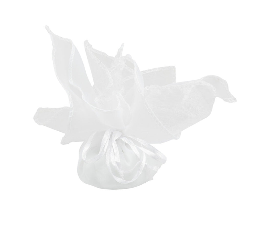 Bimba corona floreale in porcellana con candela bomboniera per matrimonio, comunione, cresima, Harmony PRMT24033