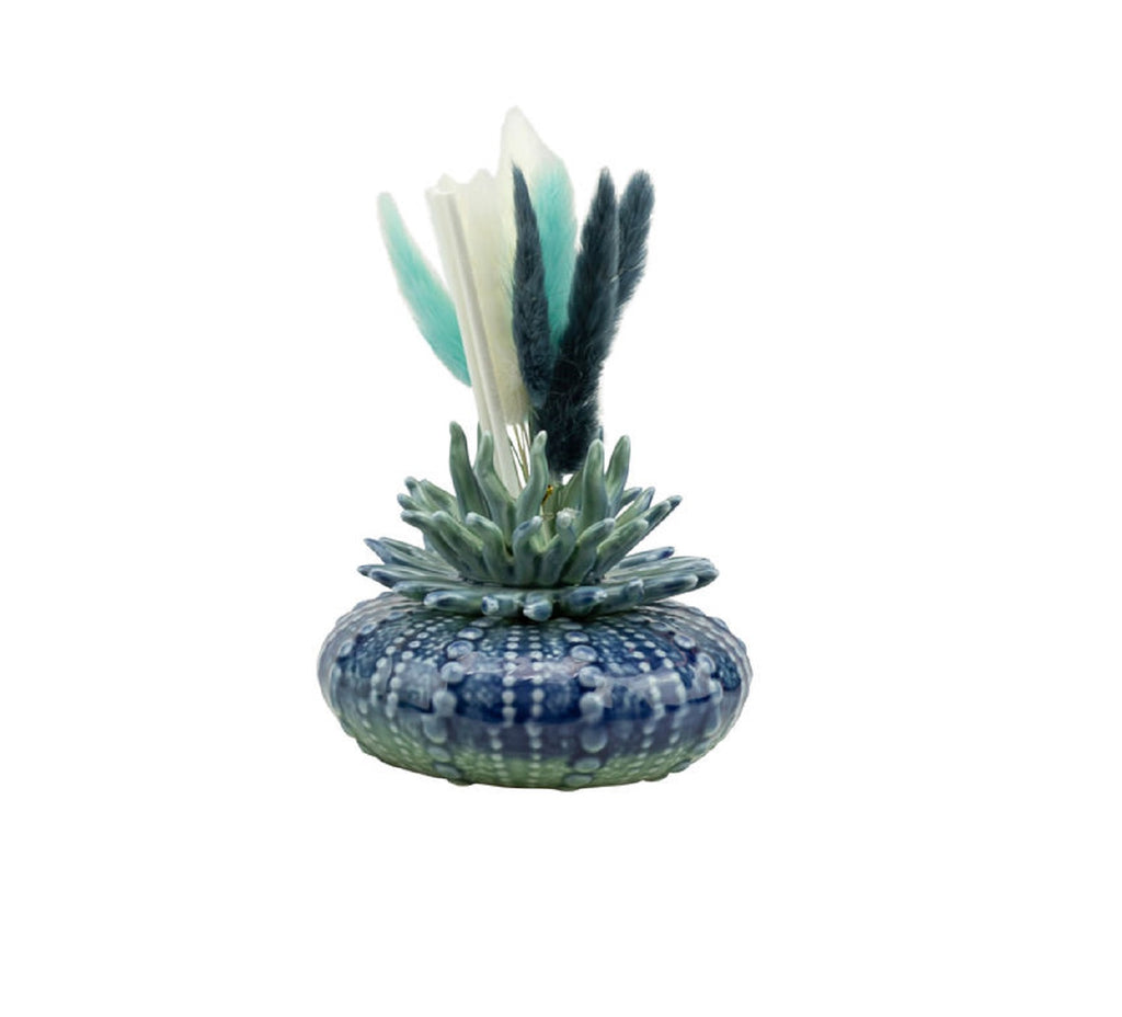 Bomboniera matrimonio profumatore anemone in porcellana blu con sfumatura harmony PRMT24130