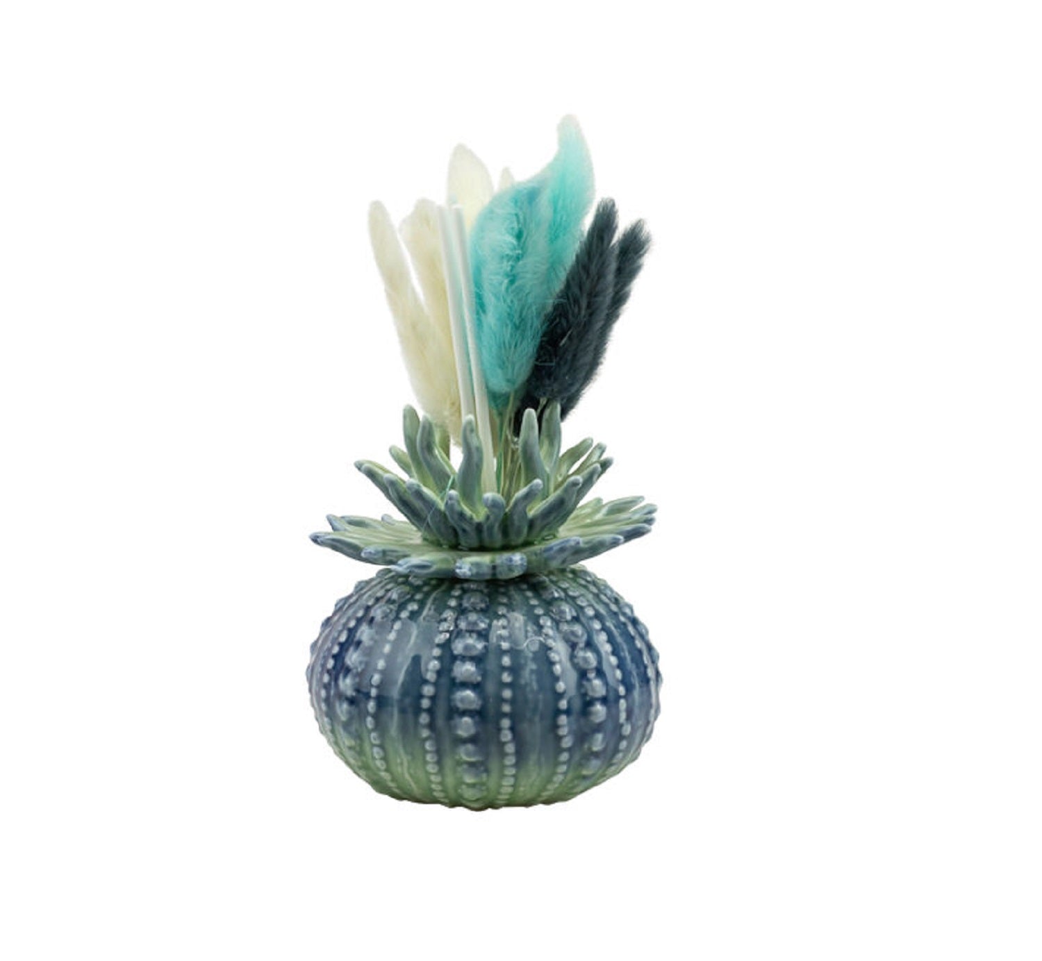 Bomboniera matrimonio profumatore anemone in porcellana blu con sfumatura harmony PRMT24131