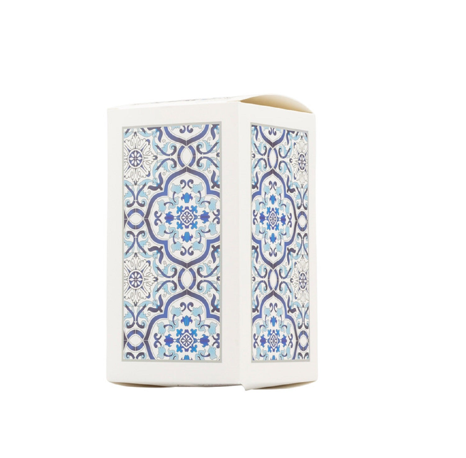 Bomboniera matrimonio oliera in porcellana con decorazione maioliche blu e bianco harmony PRMT24150