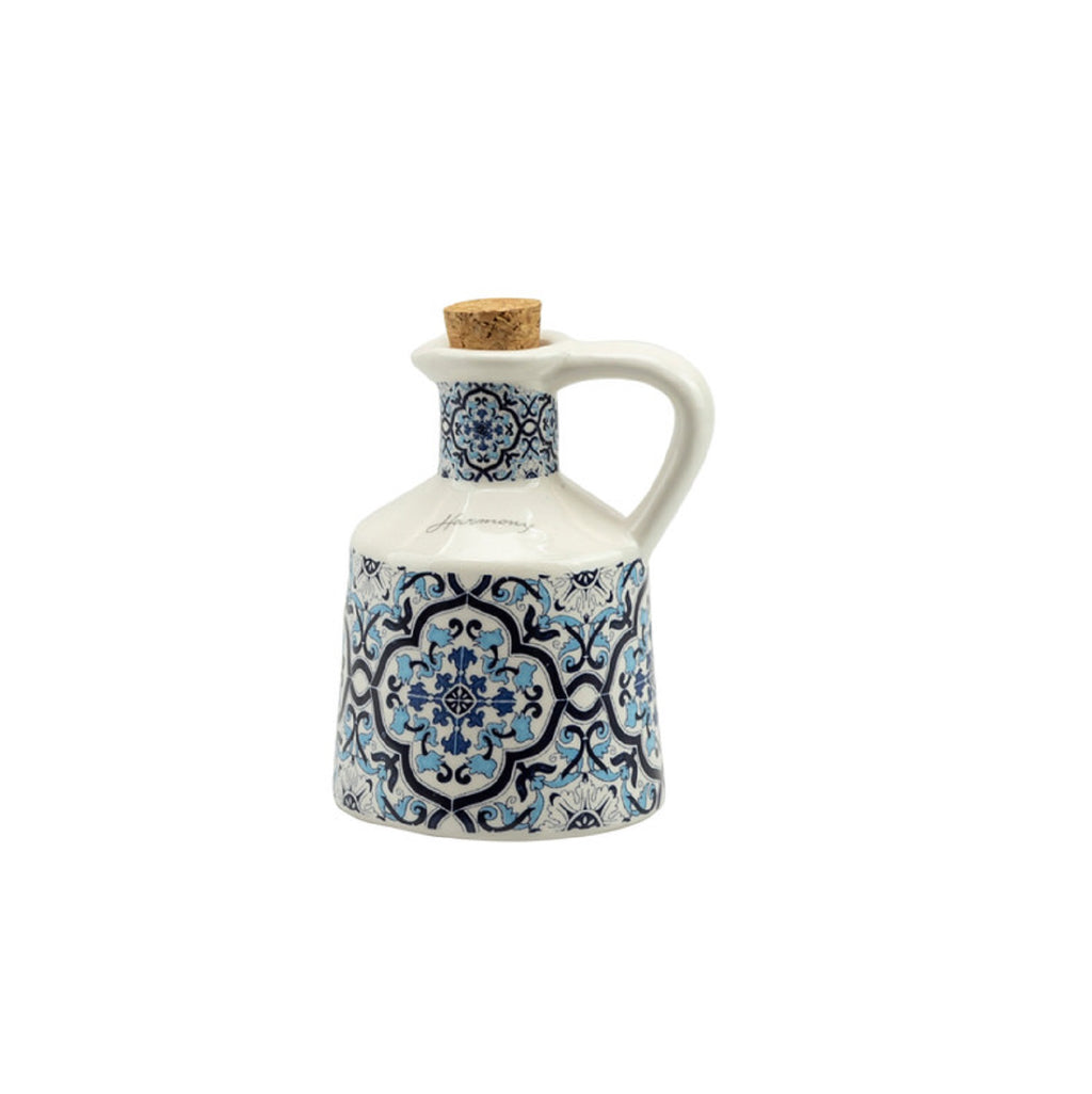 Bomboniera matrimonio oliera in porcellana con decorazione maioliche blu e bianco harmony PRMT24205