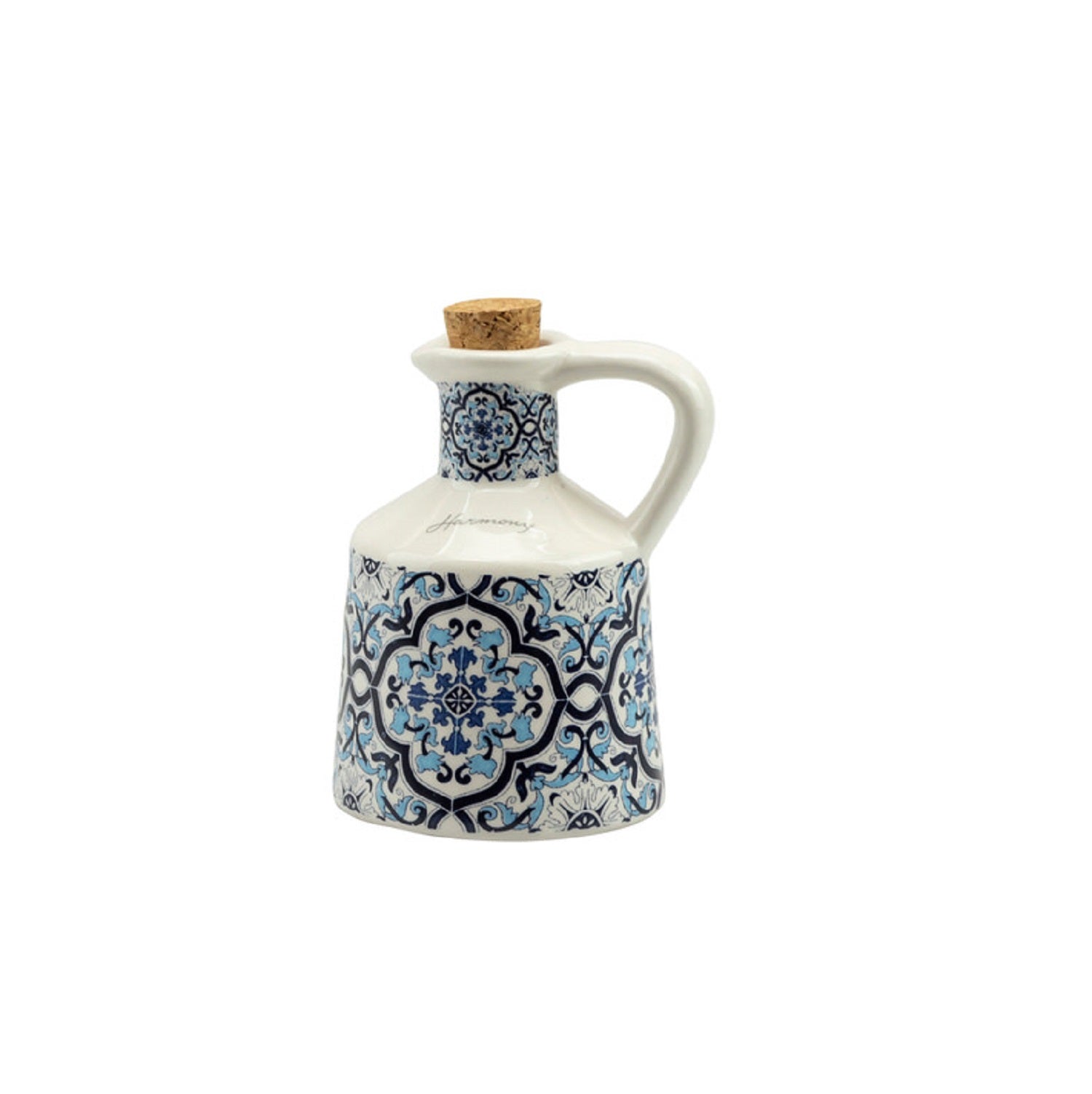 Bomboniera matrimonio oliera in porcellana con decorazione maioliche blu e bianco harmony PRMT24205