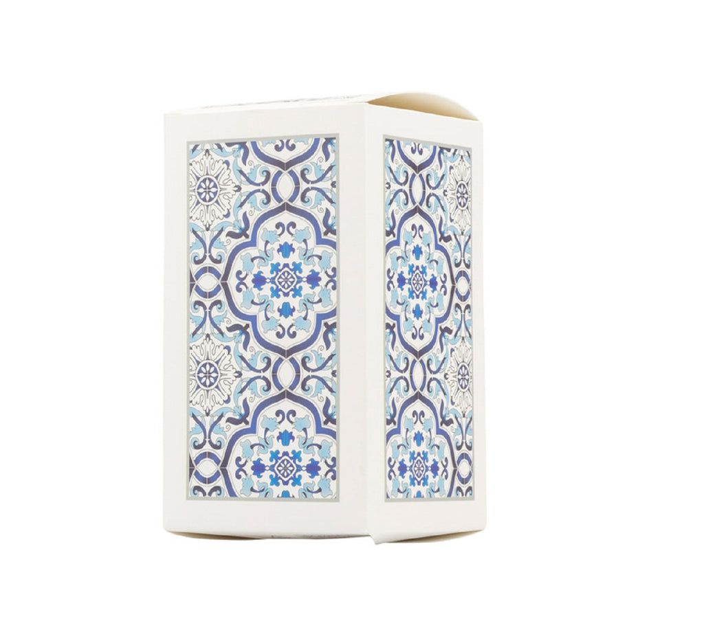 Bomboniera matrimonio oliera in porcellana con decorazione maioliche blu e bianco harmony PRMT24205
