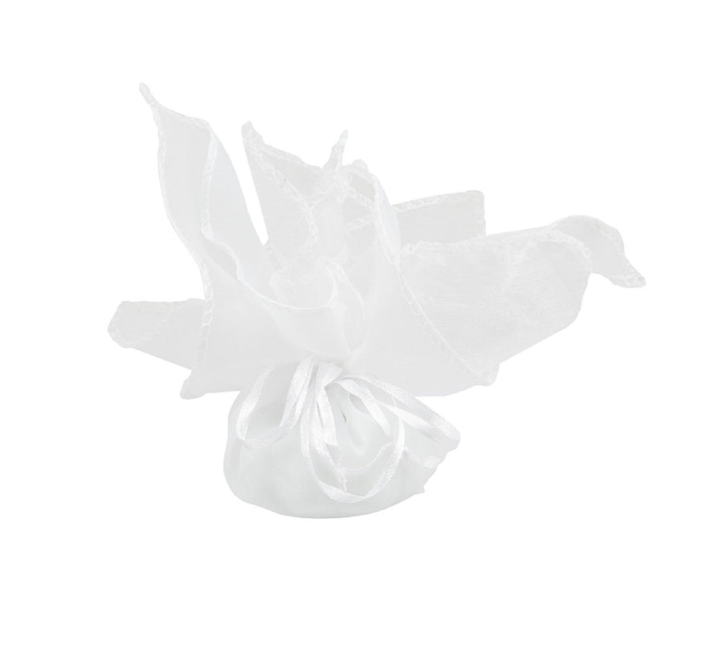 Scatola grande tonda con fiore e candela profumata decorata con farfalla bomboniera per comunione, cresima, matrimonio Harmony PRMT25064