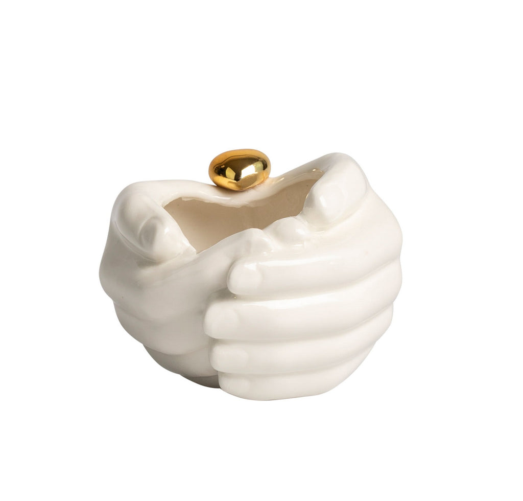 Mani con cuore in porcellana candela profumata bomboniera per regalo, ricorrenze, matrimonio Harmony PRMT25020