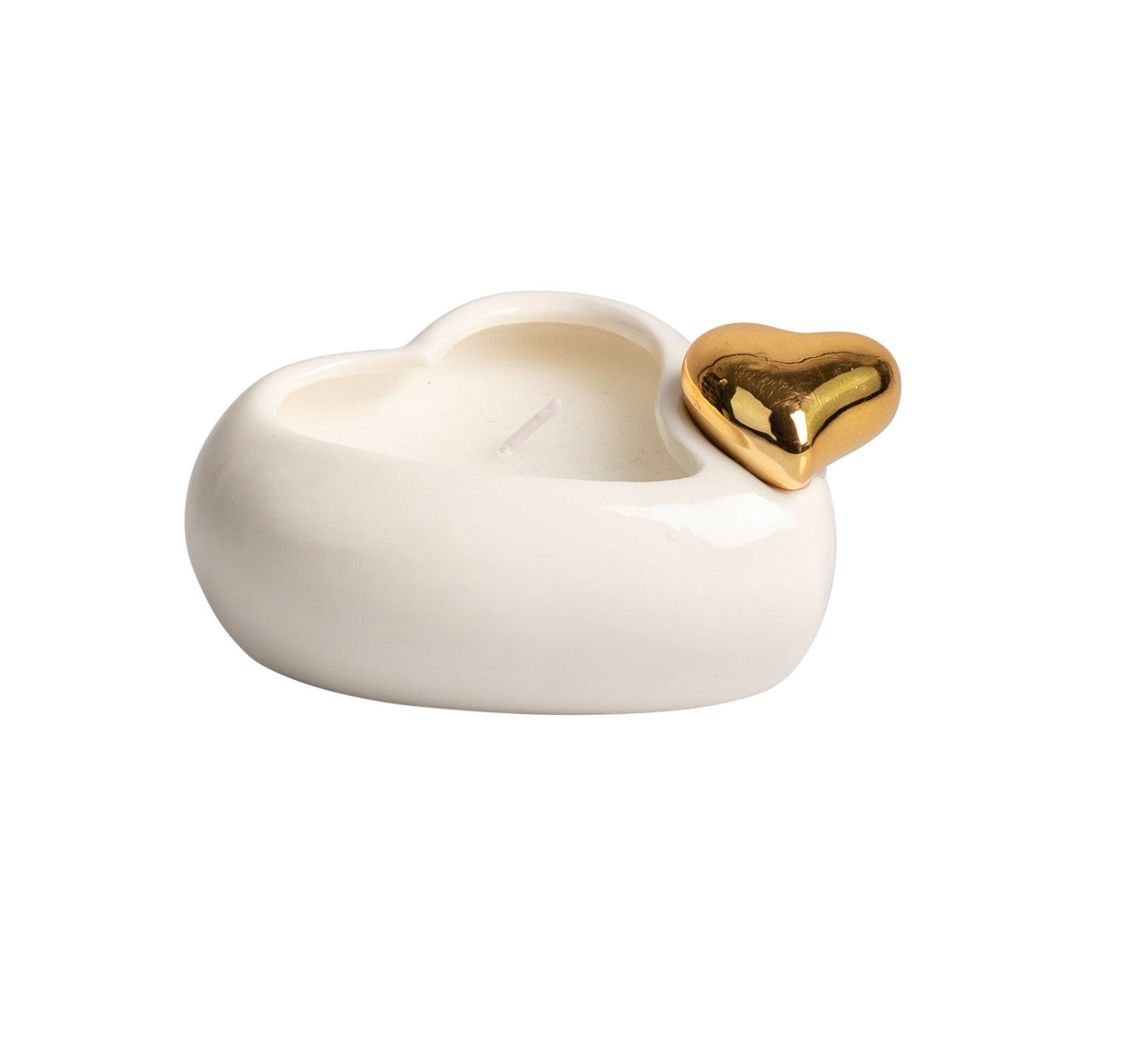 Porta candela cuori in porcellana bomboniera per ricorrenze, matrimonio, regalo Harmony PRMT25021