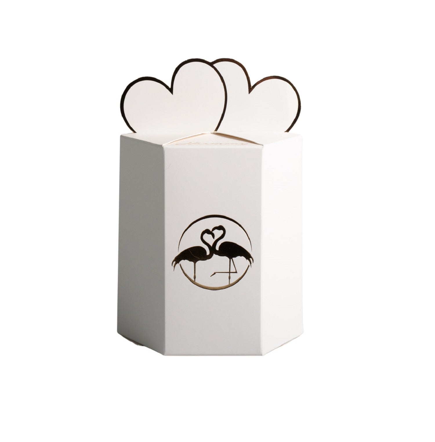 Scatola grande tonda con fiore e candela profumata decorata con farfalla bomboniera per comunione, cresima, matrimonio Harmony PRMT25064