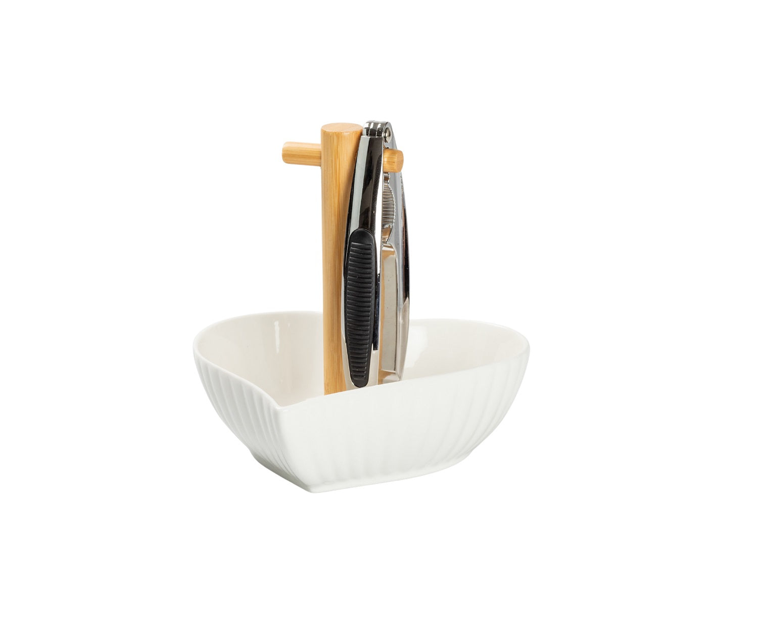 Set ciotola cuore in porcellana con schiaccianoci bomboniera per matrimonio, ricorrenze, Harmony PRMT26118