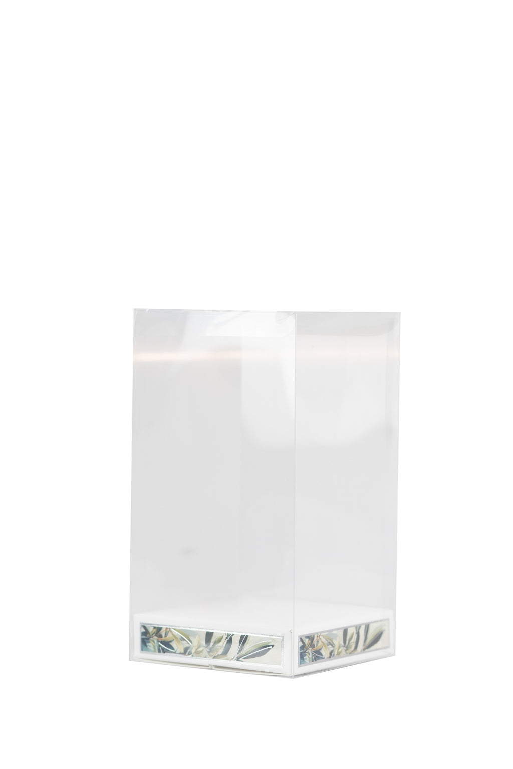 Porta piantina in porcellana con decoro foglie bomboniera per matrimonio, cresima, comunione, Harmony PRMT26191