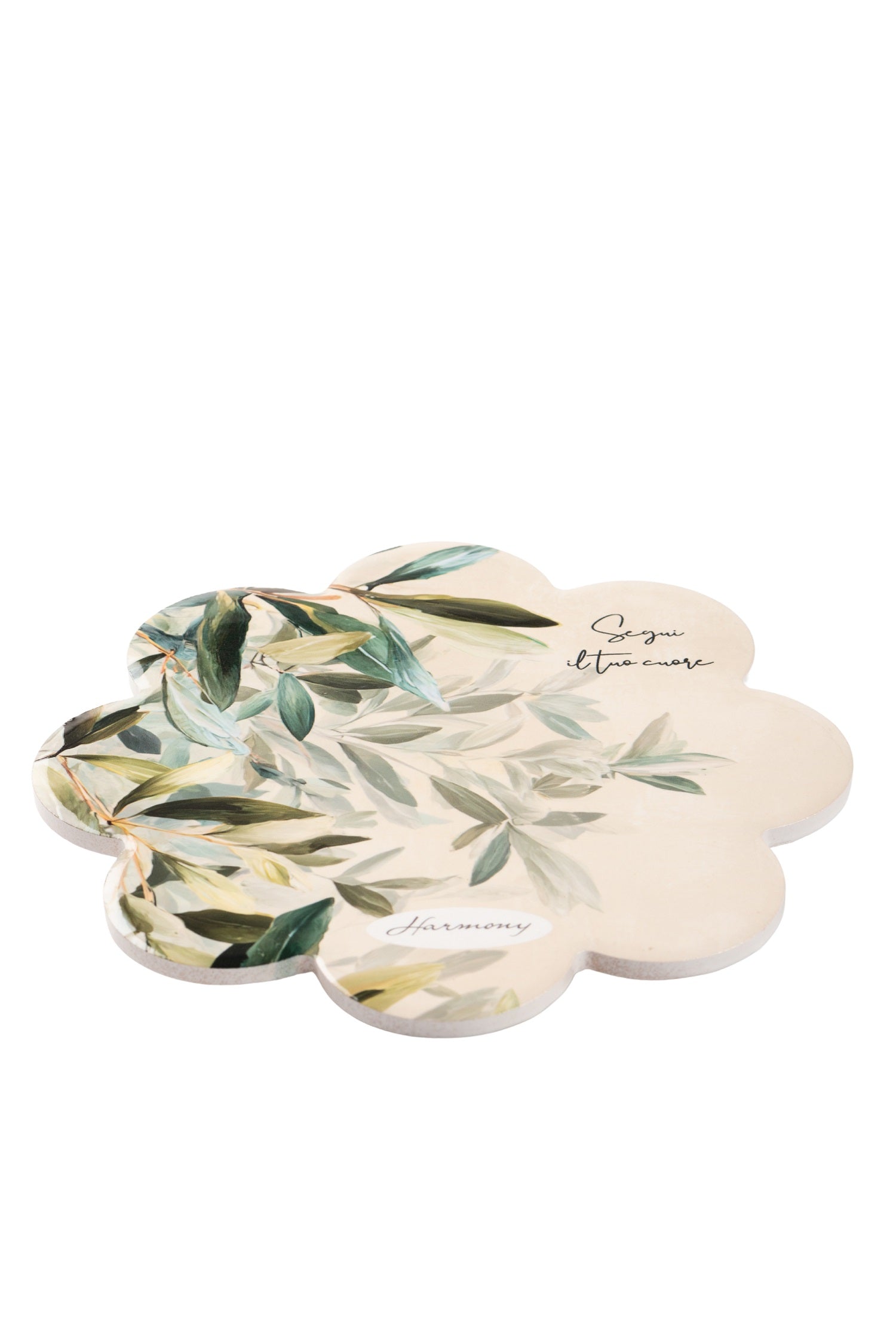 Sottopentola in porcellana con decorazione bomboniera per matrimonio, ricorrenze, Harmony PRMT26194