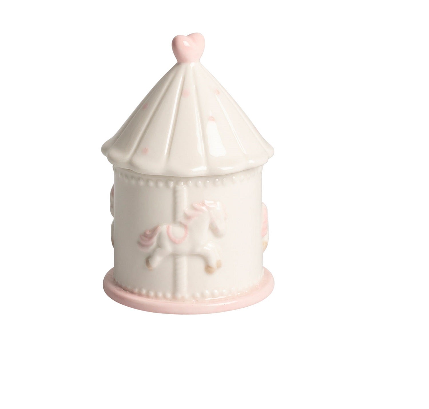 Giostrina decorativa in porcellana bomboniera battesimo nascita bambina harmony PRNB25244