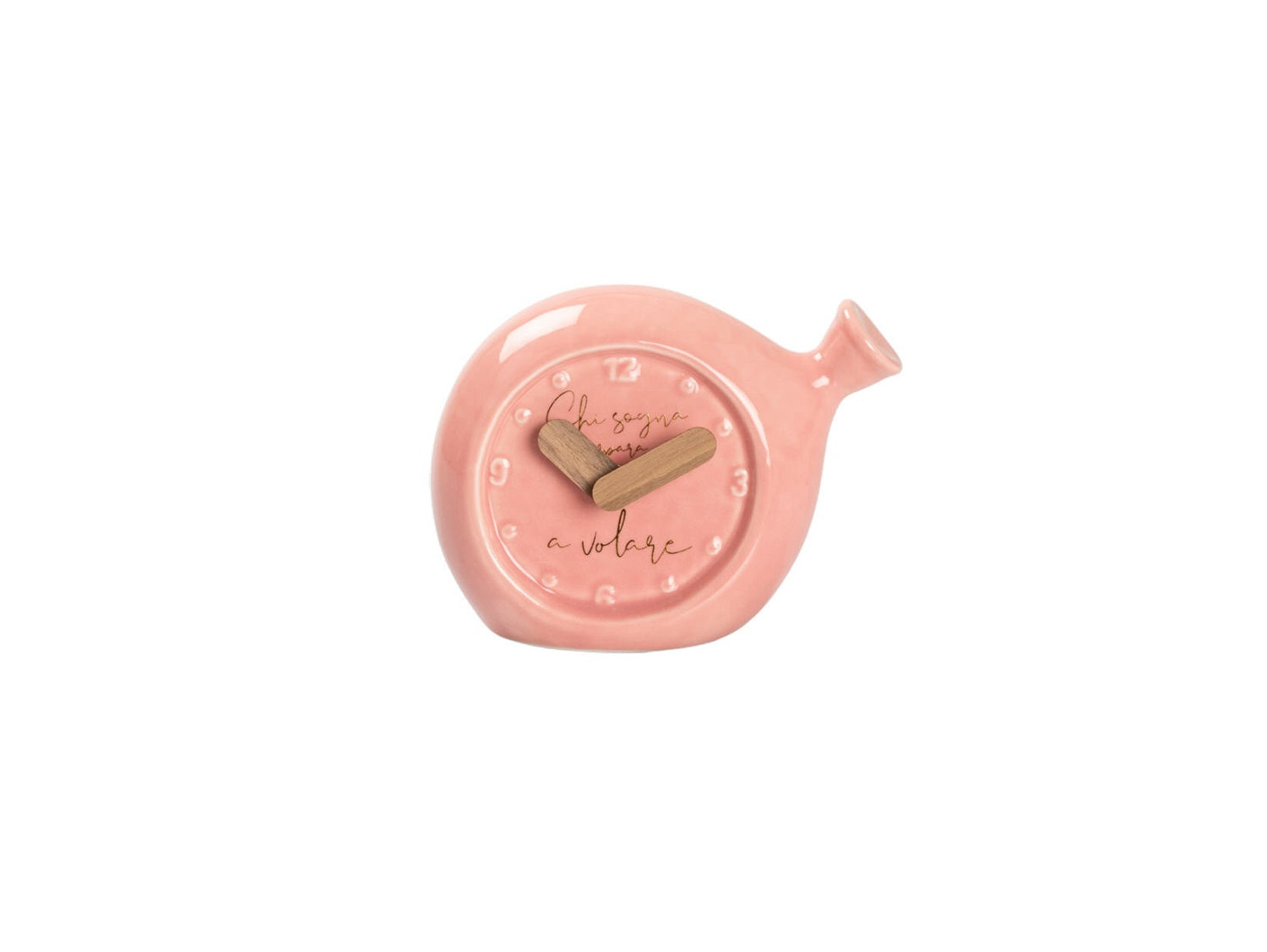 Orologio palloncino rosa in porcellana bomboniera per nascita, battesimo, Harmony PRNB26141