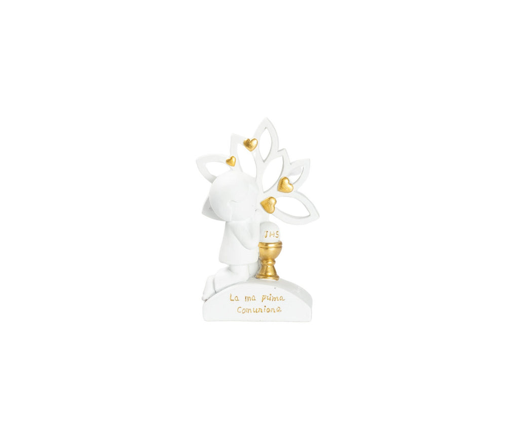 Albero della vita con bimbo in resina bomboniera per comunione Harmony