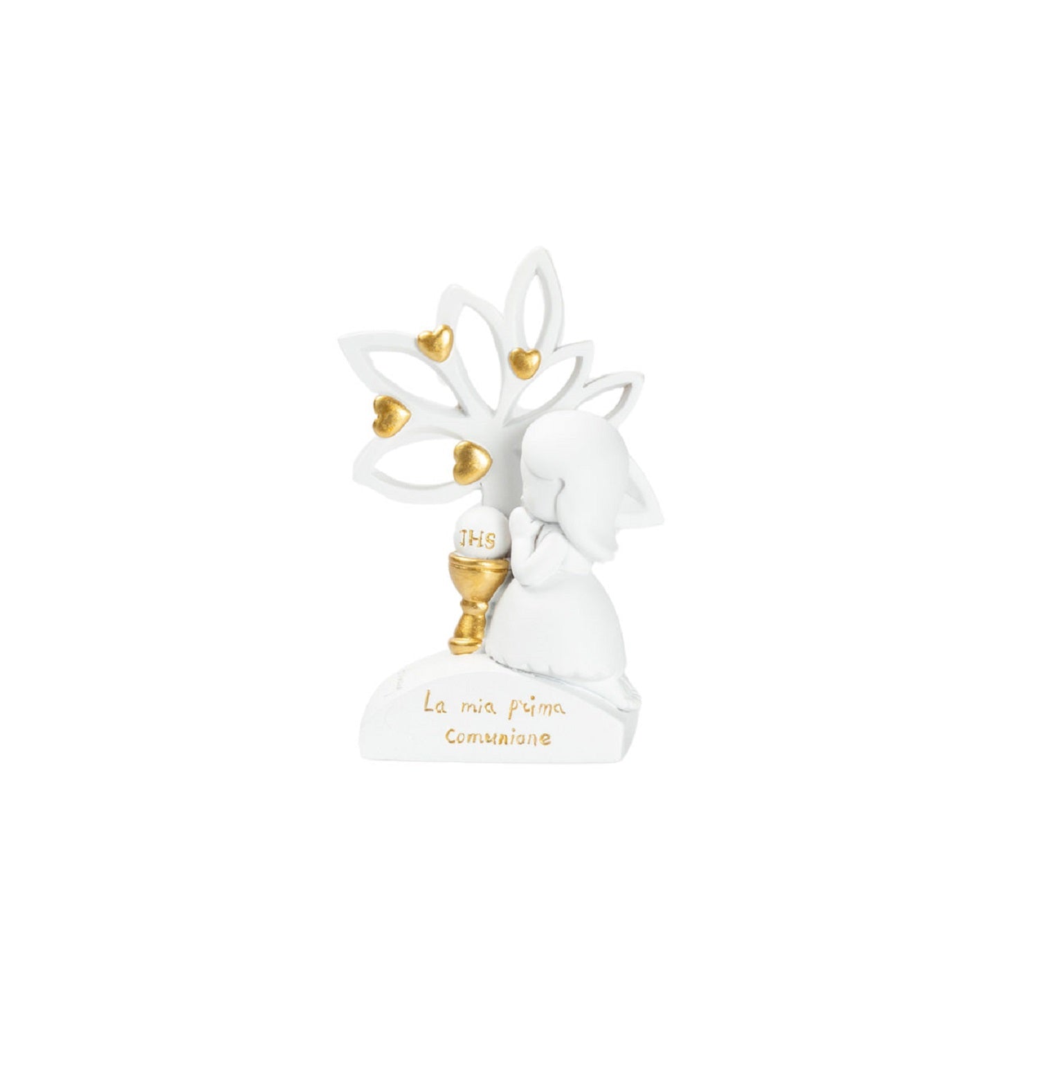 Albero della vita con bimba in resina bomboniera per comunione, Harmony