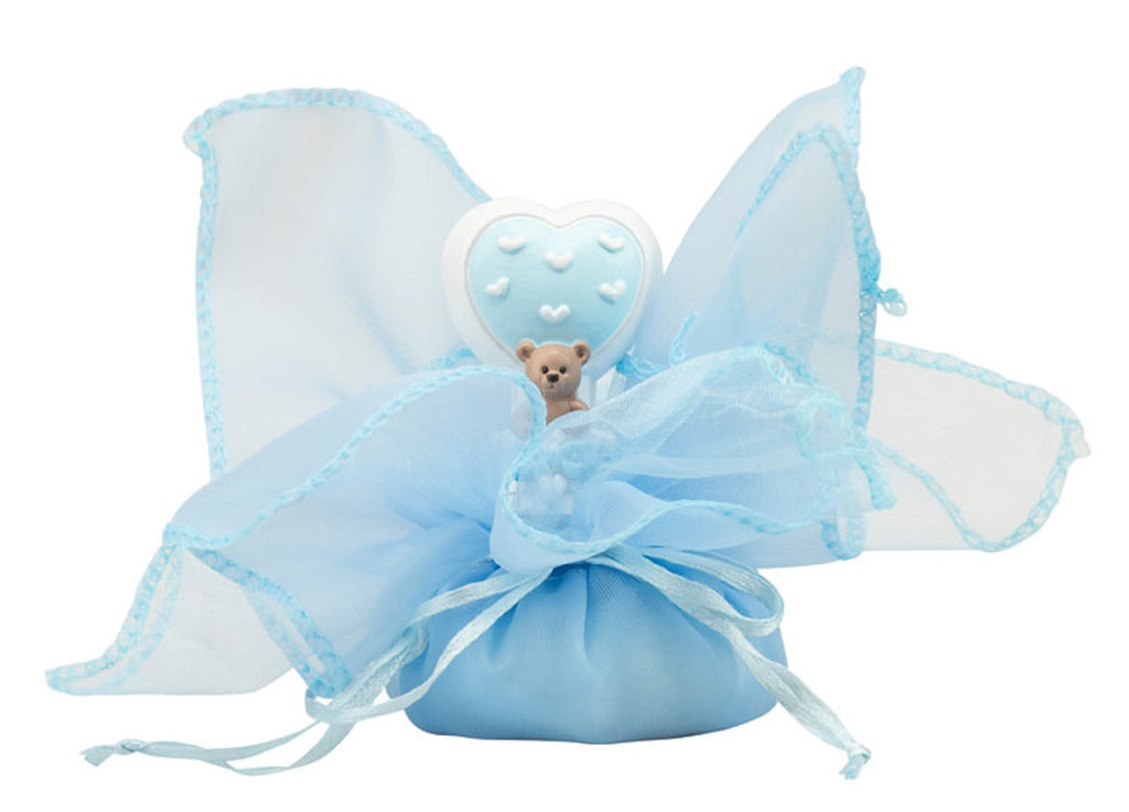 Set sacchettino porta confetti da 5 pz bomboniera per nascita, battesimo, Harmony RSNB24097