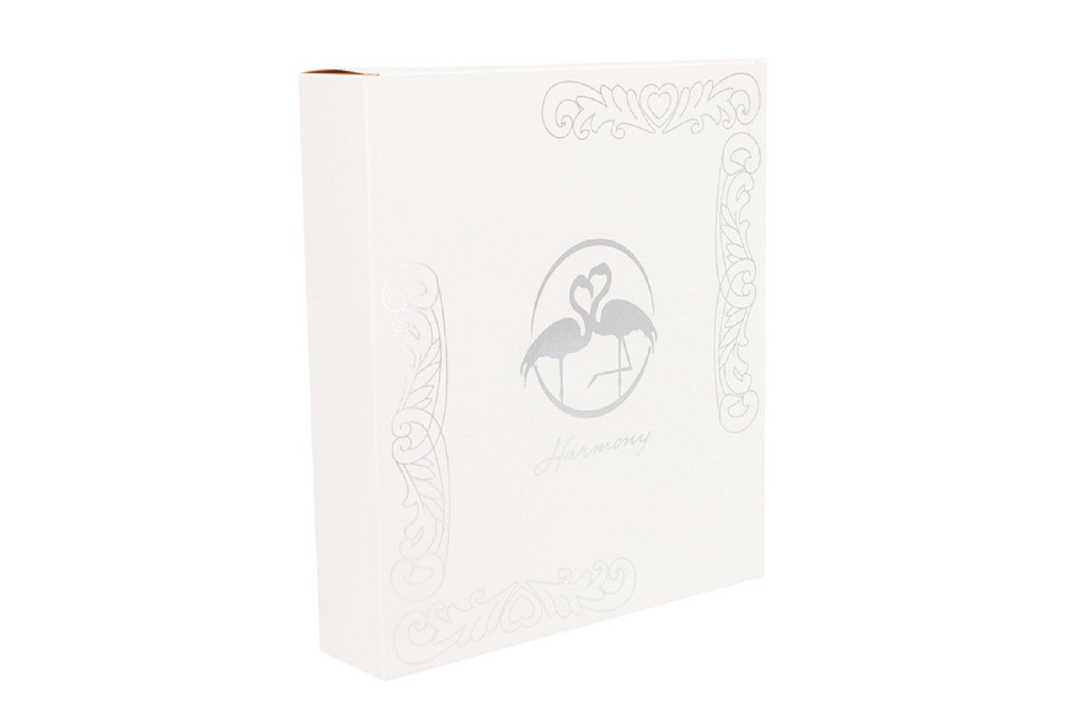 Bomboniera matrimonio portafoto elegante grande in porcellana decorato bianco harmony S2300P