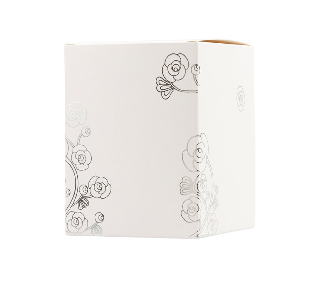 Vaso lady volto con cappello in porcellana bianca e orecchino oro harmony S2542P