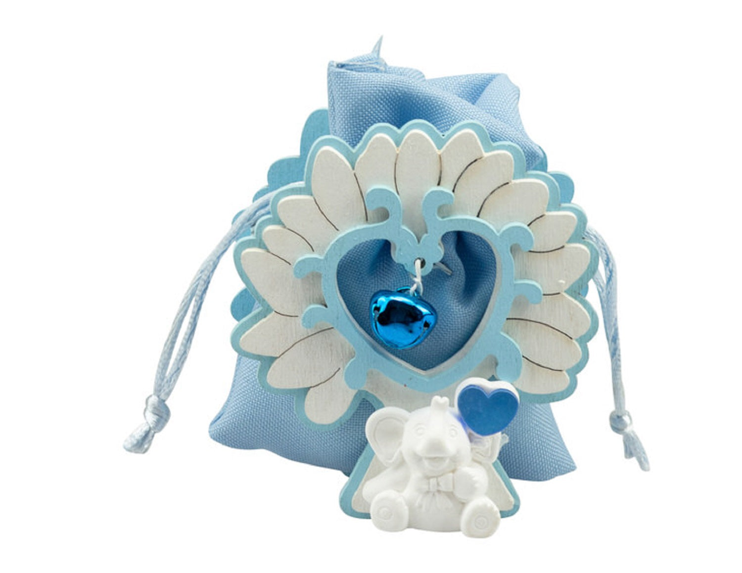 Set scatolina porta confetti da 5 pz bomboniera per nascita, battesimo, Harmony S2645L