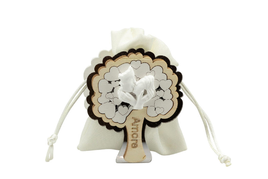 Set sacchettino porta confetti da 5 pz bomboniera per matrimonio, Harmony S2655L