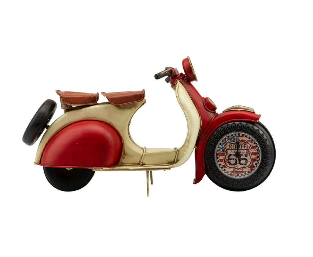 Bomboniera comunione e cresima sveglia moto vespina rossa in metallo harmony S2735L